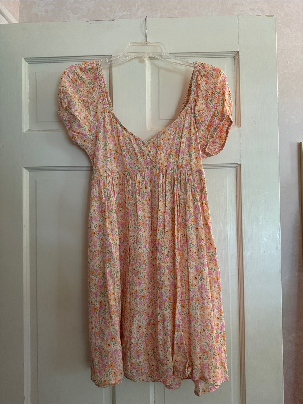 Billabong orange and pink floral dress